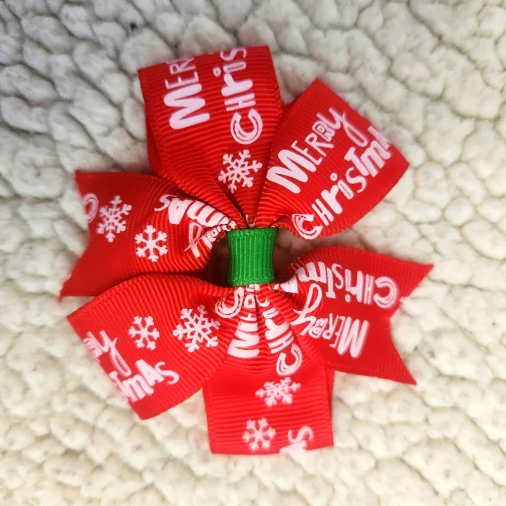 Christmas Clip in bows - Picture 6 of 7